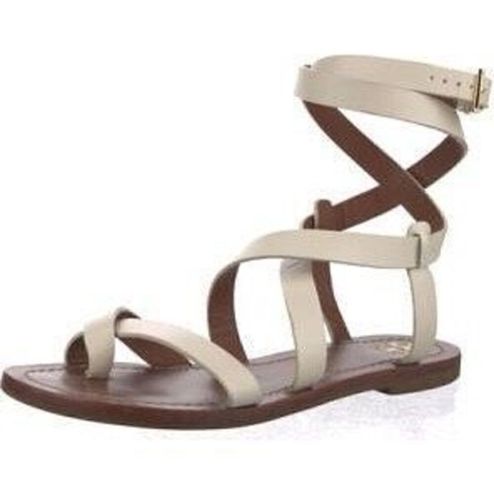 Tory Burch Leather Gladiator Sandals Sz 8.5 Cream $330.00 Retail SOLD OUT